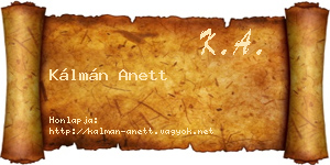 Kálmán Anett névjegykártya